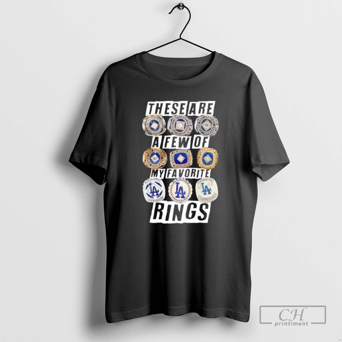 Premium Los Angeles Dodgers These Are A Few Of My Favorite Rings Black Shirt Sweater