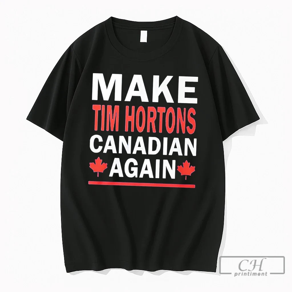 Premium Make Tim Hortons Canadian Again Flag Tee Unisex , , , Long Sleeve Tee
