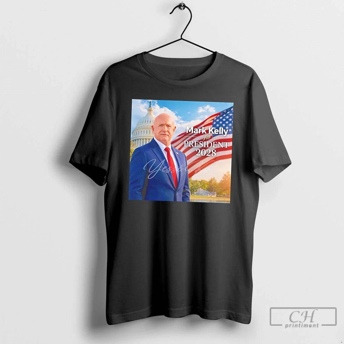 Premium Mark Kelly For President 2028 Promotional Graphic Tee Unisex , , , Long Sleeve Tee