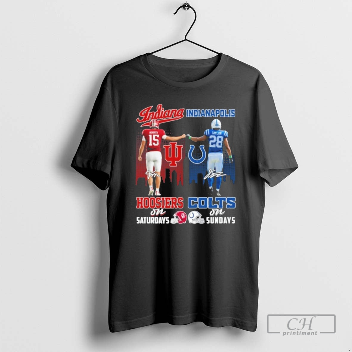 Premium Mendoza Hoosiers On Saturdays And Taylor Colts On Sundays Shirt Sweater