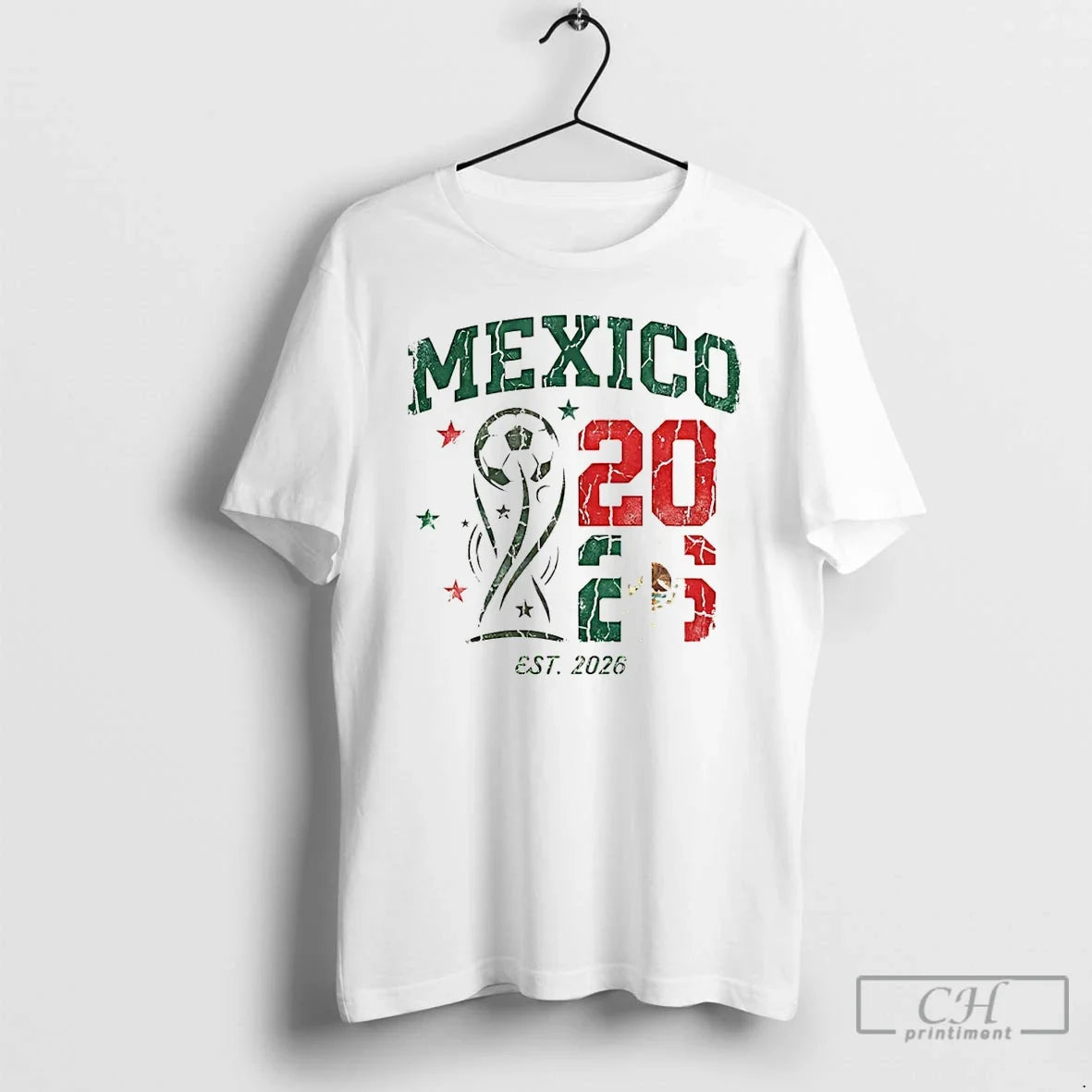 Premium Mexico Soccer Trophy Celebrating The Upcoming Est 2026 World Cup Tournament T Shirts Sweater