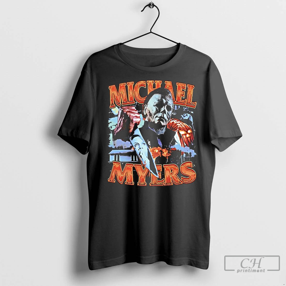 Premium Michael Myers Halloween Graphic Collage Vintage