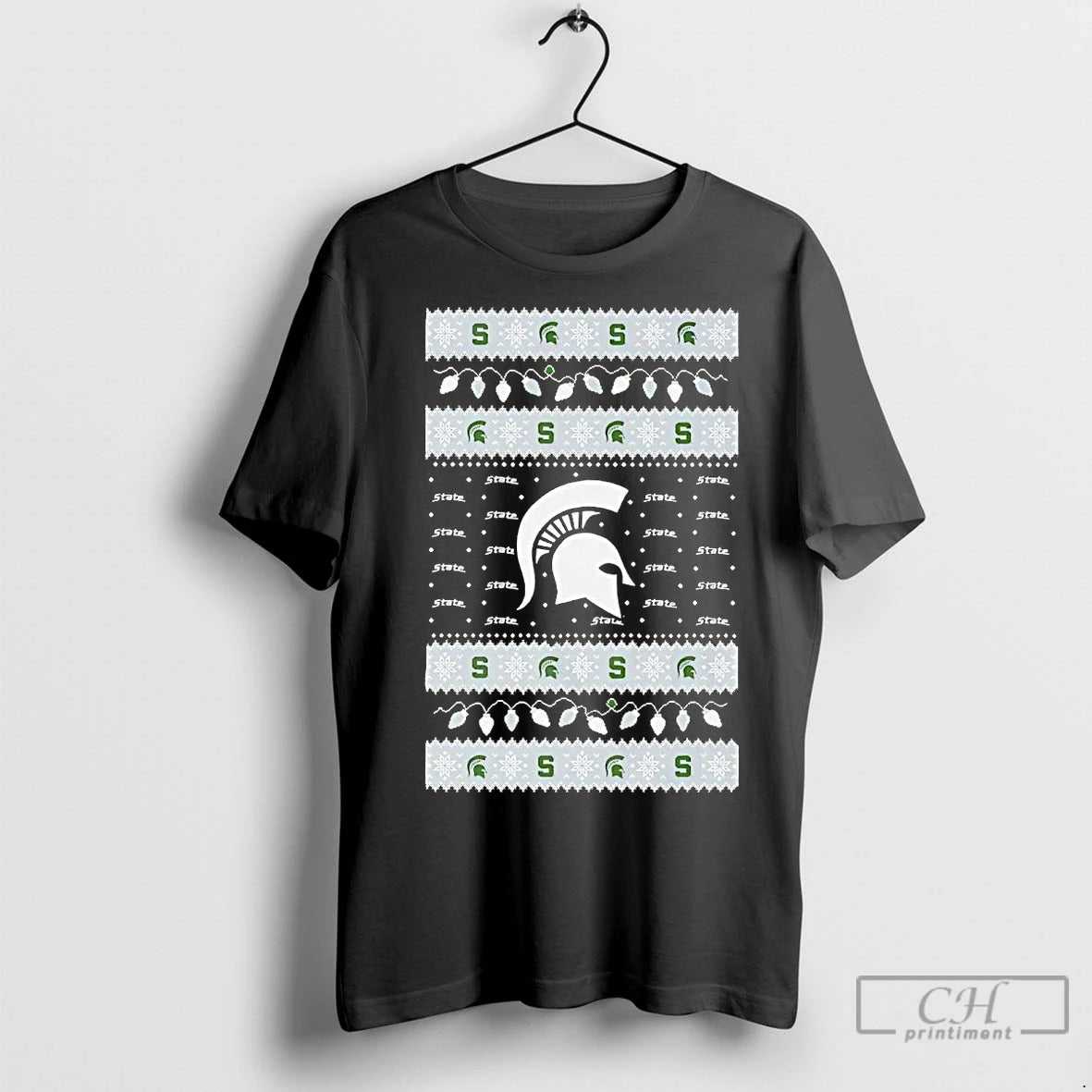 Premium Michigan State Spartans Ugly Christmas Light