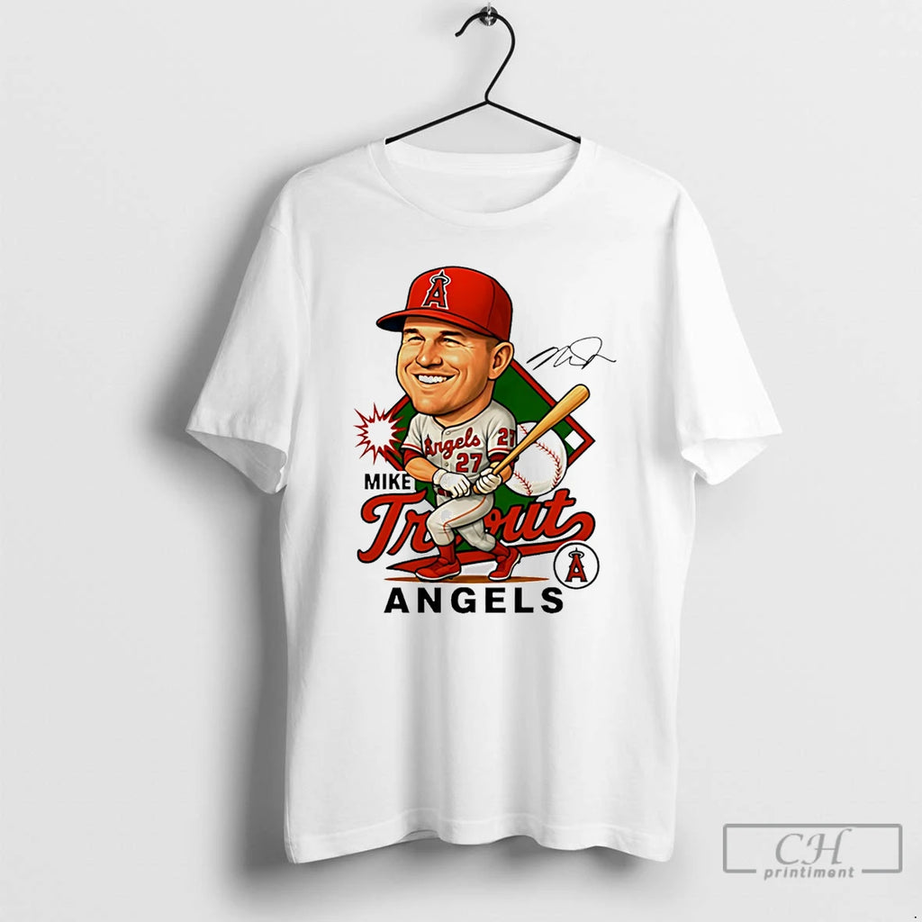 Premium Mike Trout Los Angeles Angels Legend Caricature