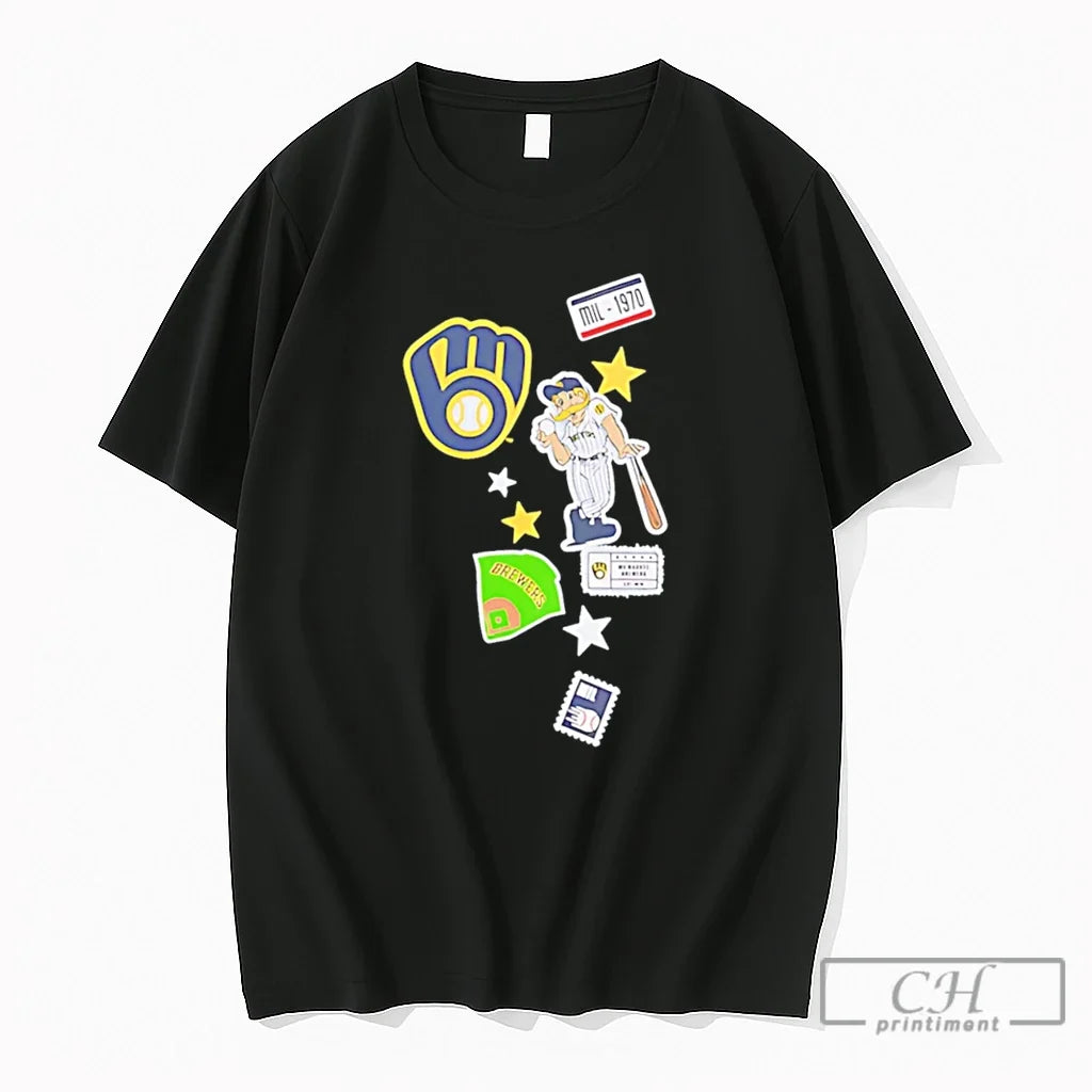 Premium Milwaukee Brewers City Patch 2026 Logo Tee Unisex , , , Long Sleeve Tee