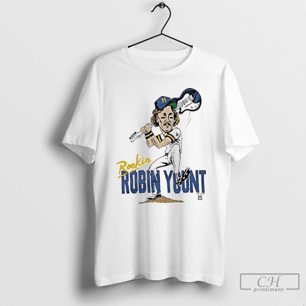 Premium Milwaukee Brewers Rockin Robin Yount Player Caricature