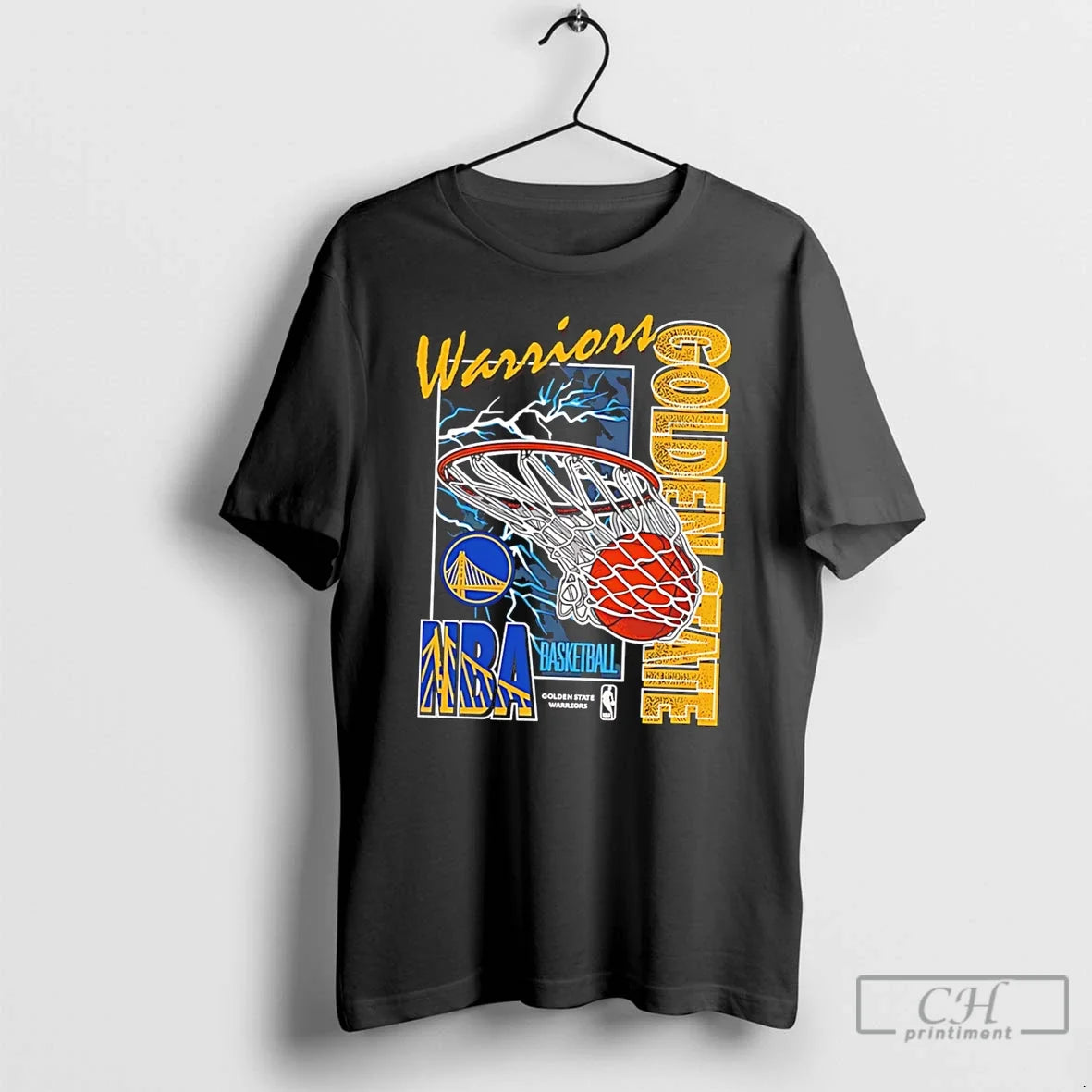 Premium Mitchell And Ness Golden State Warriors Basketball Graphic Tee Unisex , , , Long Sleeve Tee