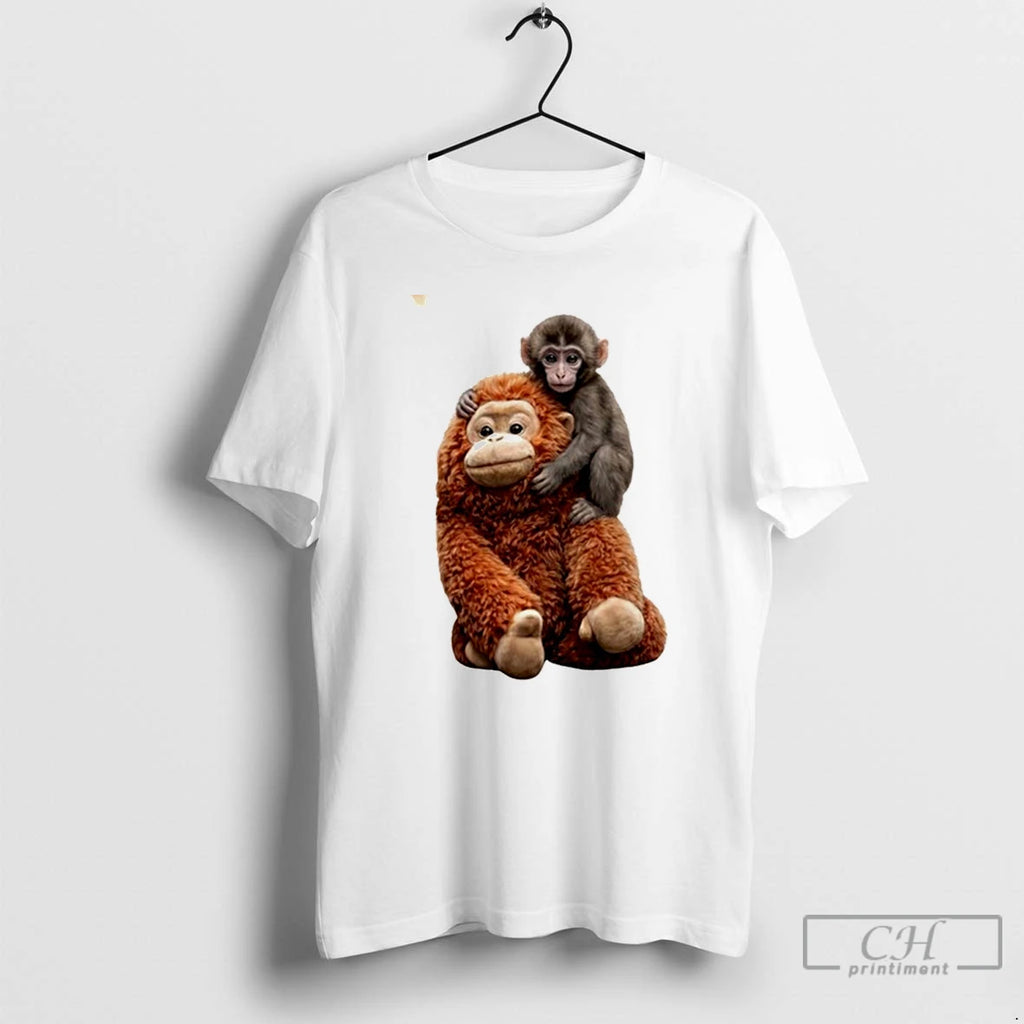 Premium Monkey Punch Baby Monkey Holding Plush Toy Graphic