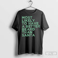 Premium Most Likely To Have A Better Beard Than Santa Christmas