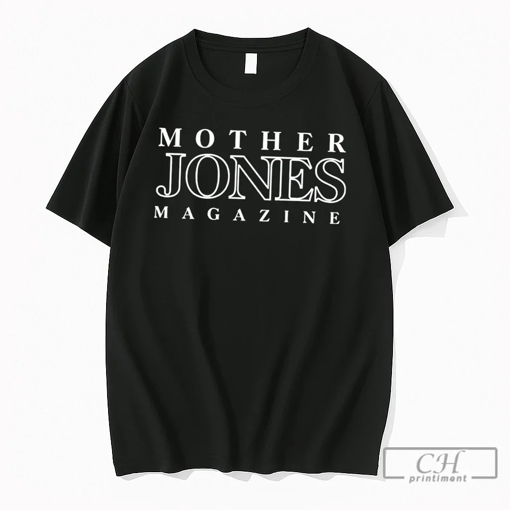 Premium Mother Jones Magezine Text Tee Unisex , , , Long Sleeve Tee