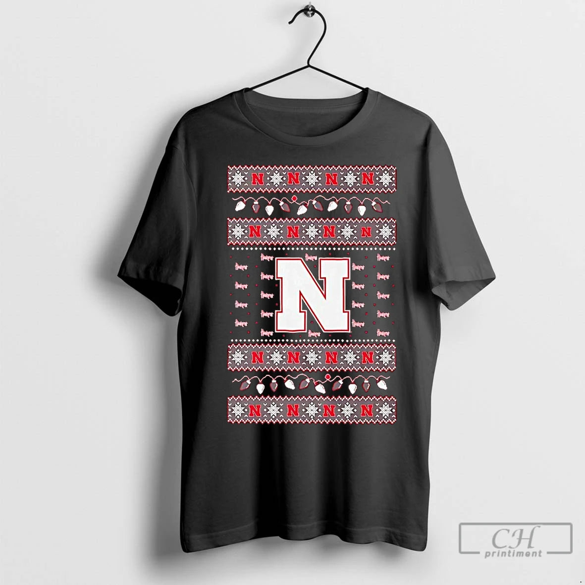 Premium Nebraska Cornhuskers Ugly Christmas Light