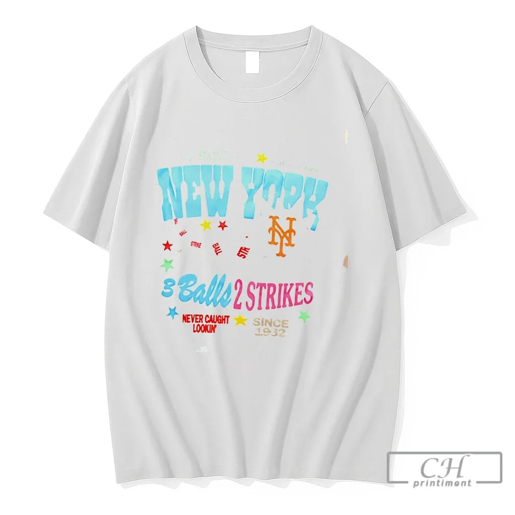 Premium New York Mets 3 Balls 2 Strikes Never Caught Lookin Tee T Shirts Sweater Unisex , , , Long Sleeve Tee