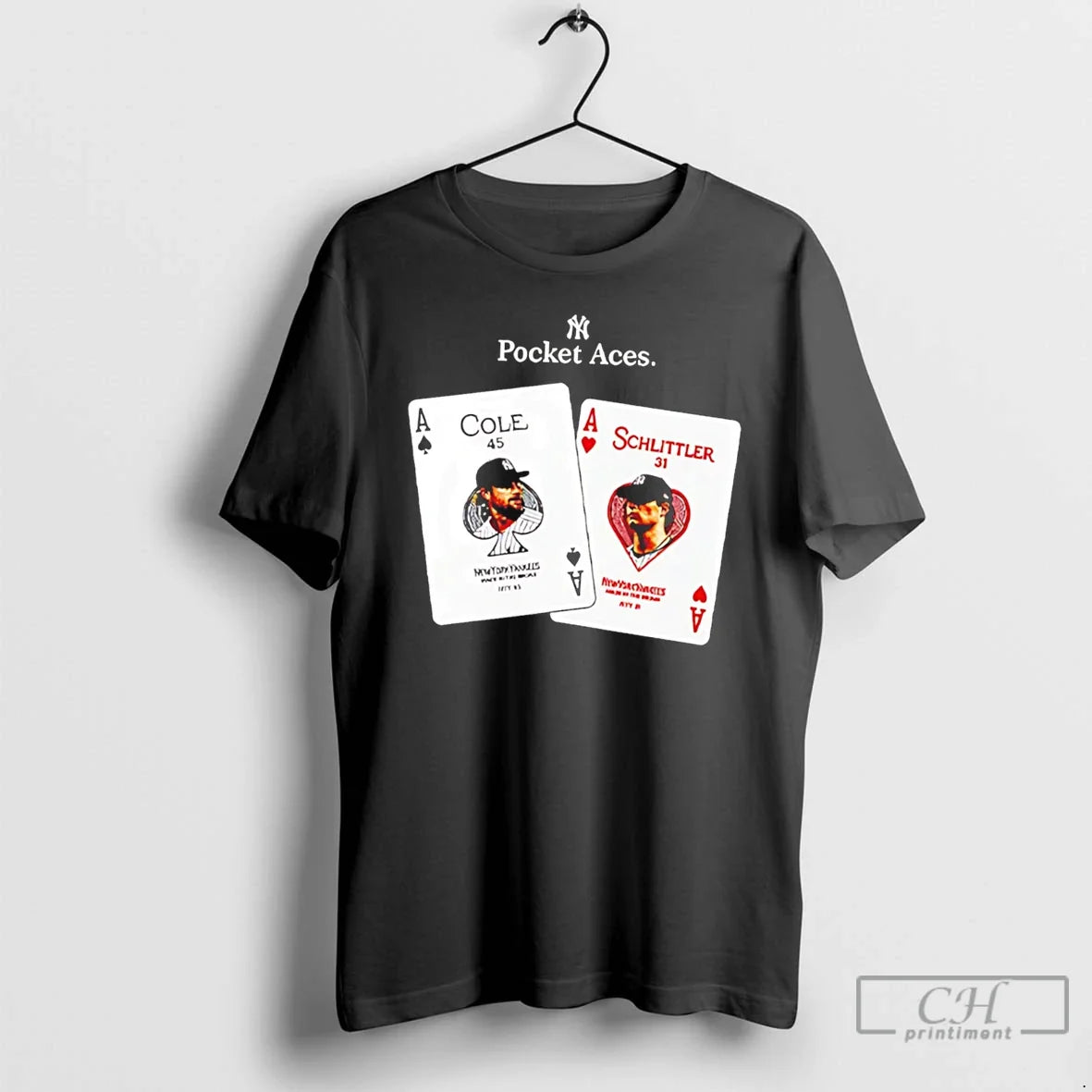 Premium New York Yankees Pocket Aces Gerrit Cole And Cam Schlittler Tee T Shirts Sweater Unisex , , , Long Sleeve Tee