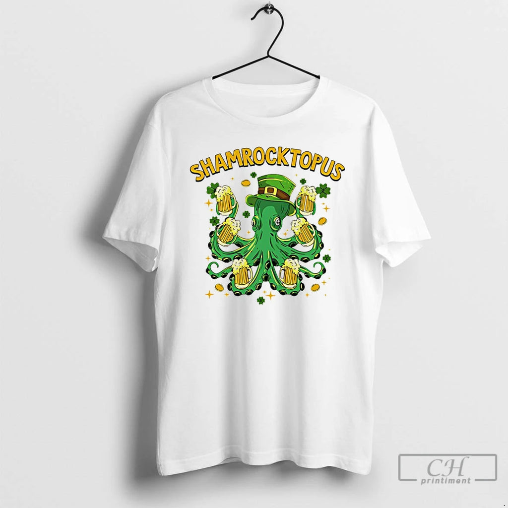 Premium Octopus With Beer Shamrocktopus St Patricks Day 2026 Funny