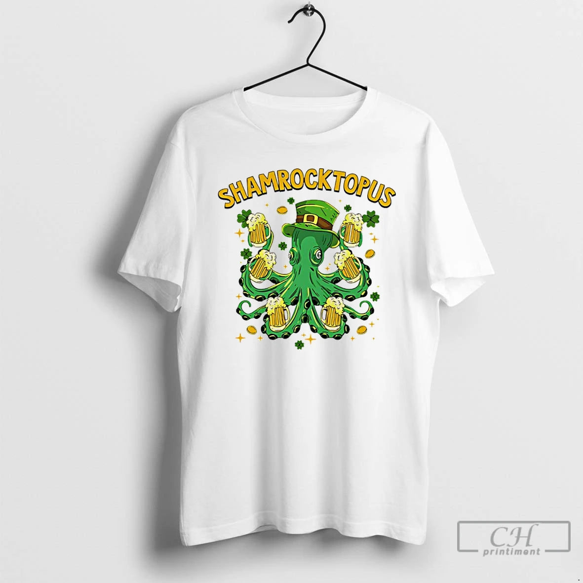 Premium Octopus With Beer Shamrocktopus St Patricks Day 2026 Funny