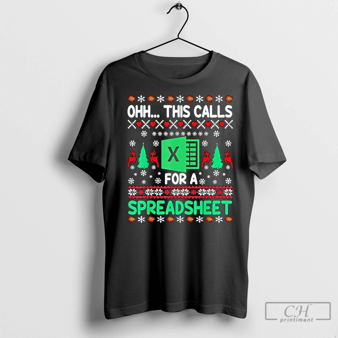 Premium Oh This Calls For A Spreadsheet Christmas Excel Ugly