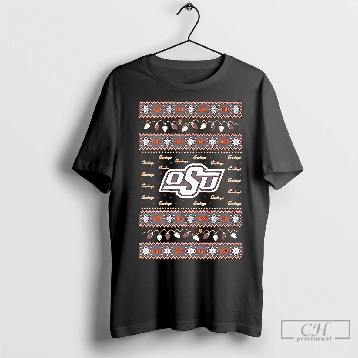 Premium Oklahoma State Cowboys Ugly Christmas Light