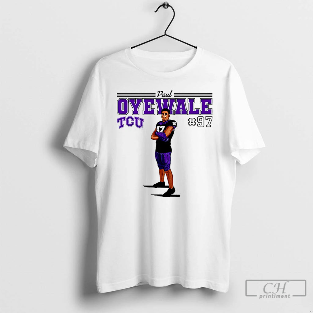Premium Paul Oyewale Tcu Football Ncaa Caricature