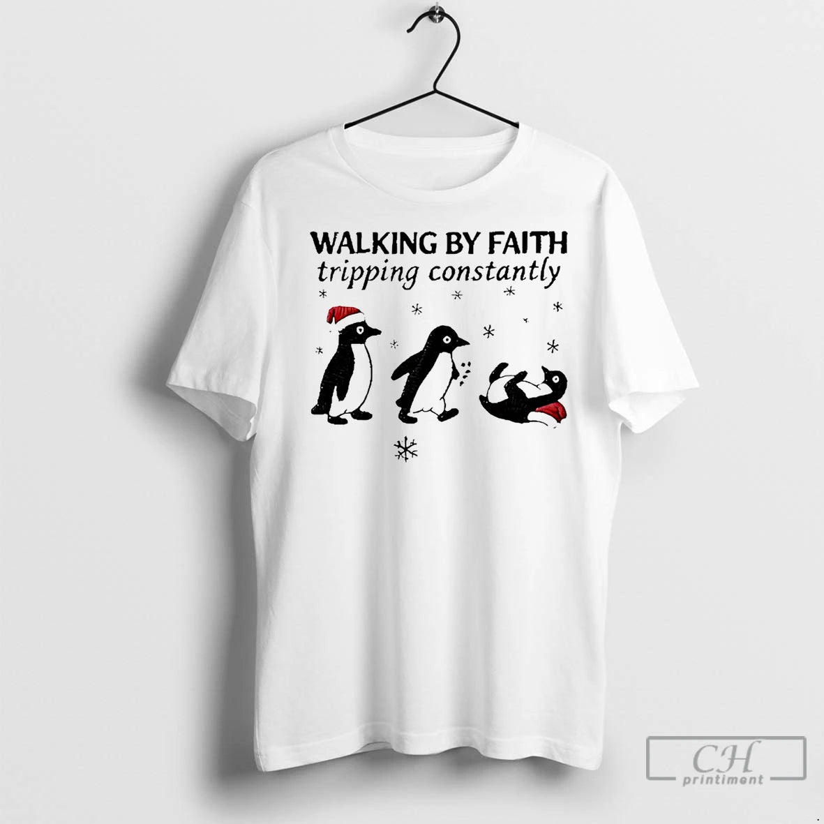 Premium Penguin Walking By Faith Tripping Constantly Christmas