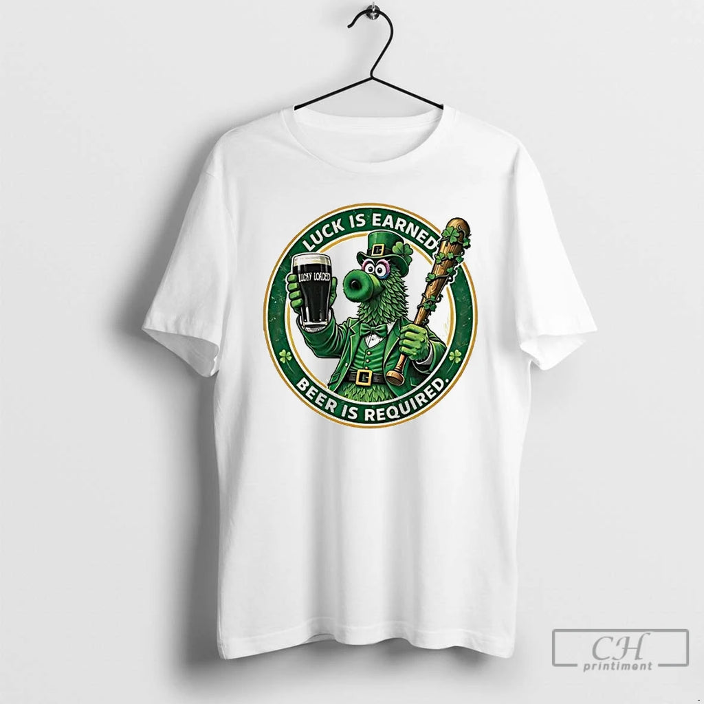 Premium Phanatic Phillies Luck Is Earned Beer Is Required St Patricks Day T Shirts Sweater
