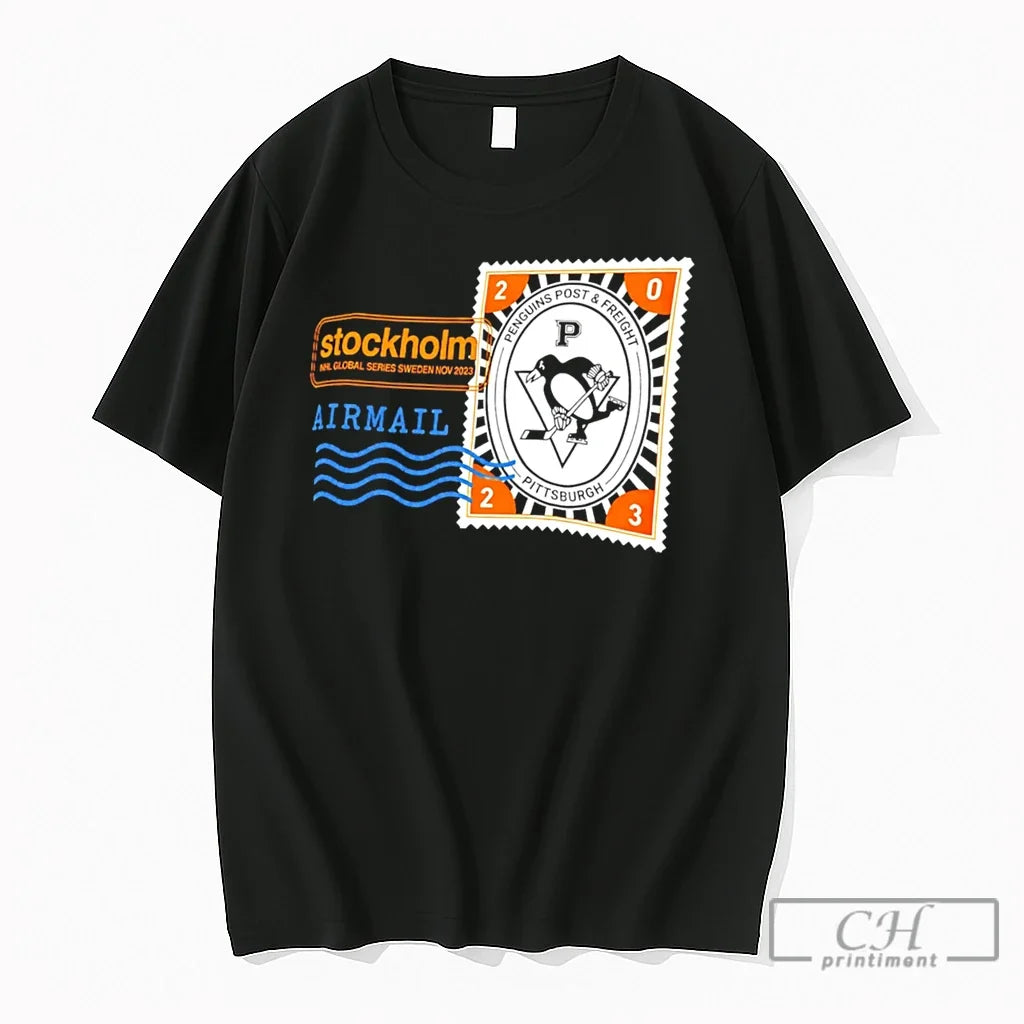 Premium Pittsburgh Penguins Penguins Stockholm Airmail Tee Unisex , , , Long Sleeve Tee