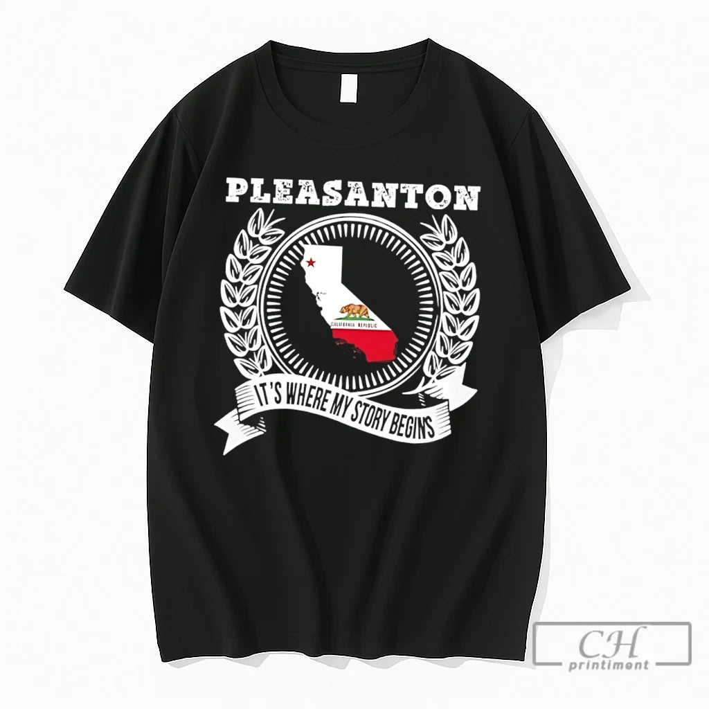 Premium Pleasanton Its Where My Story Begins State Tee Unisex , , , Long Sleeve Tee