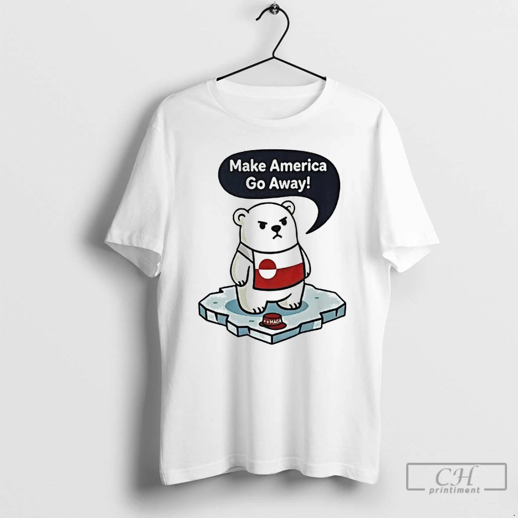 Premium Polar Bear Chibi Make America Go Away Greenland Is Not For Sale T Shirts