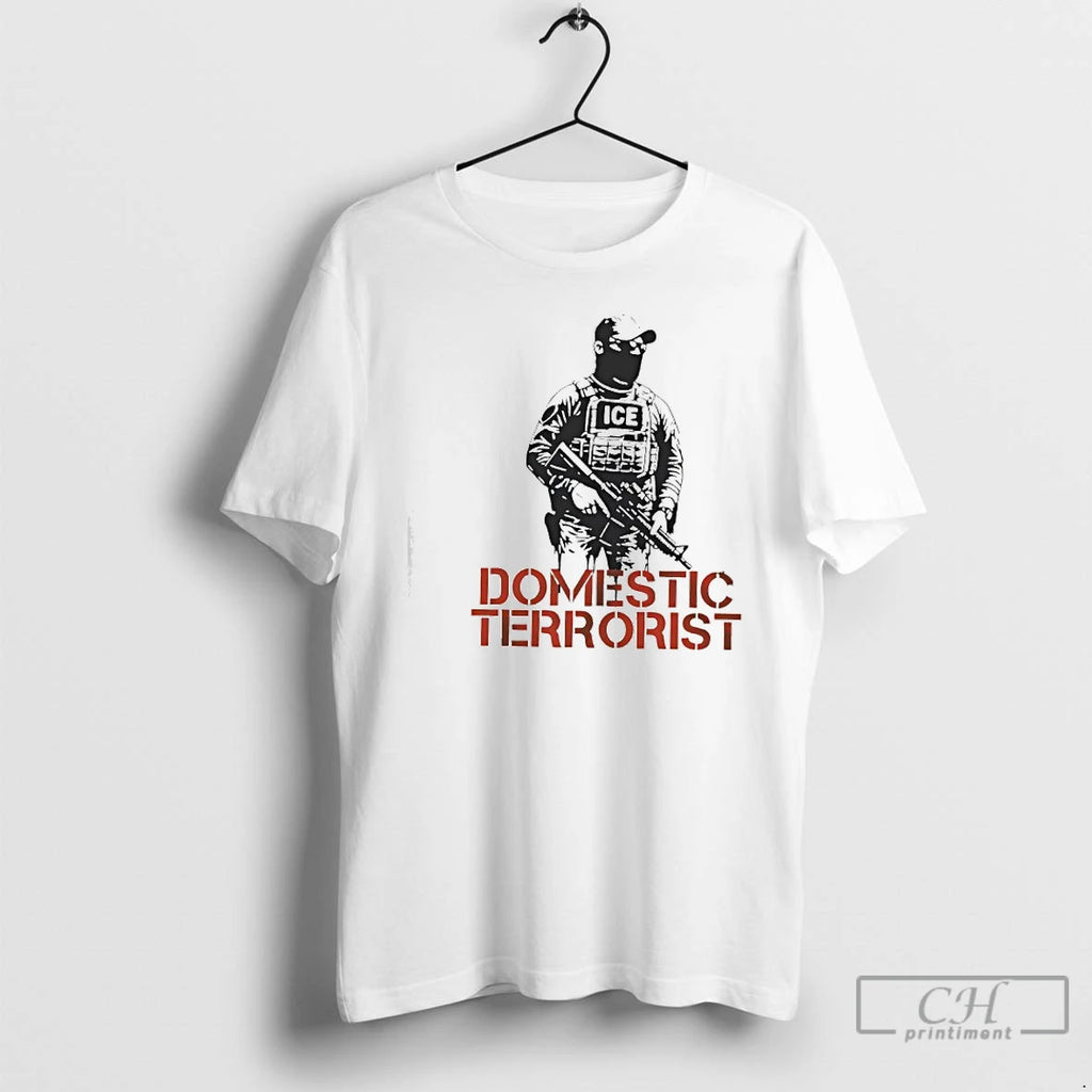 Premium Police Ice Domestic Terrorist Portrait