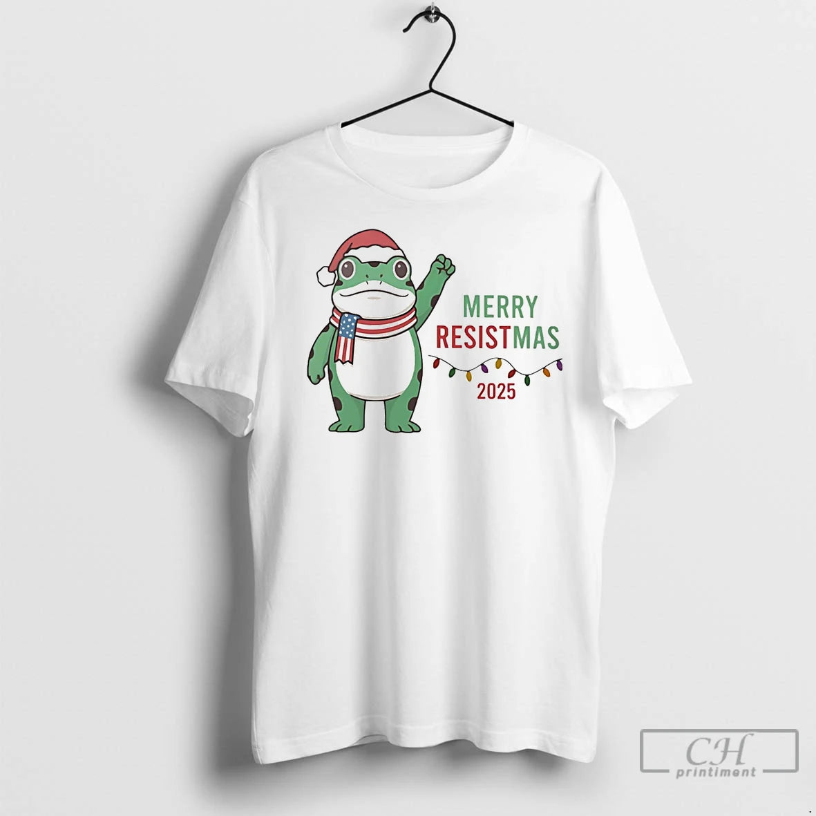 Premium Portland Frog Merry Resistmas 2025 Christmas