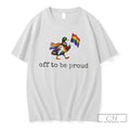 Premium Rainbow Duck Animal Flag Off To Be Proud Lgbt Unisex , , , Long Sleeve Tee