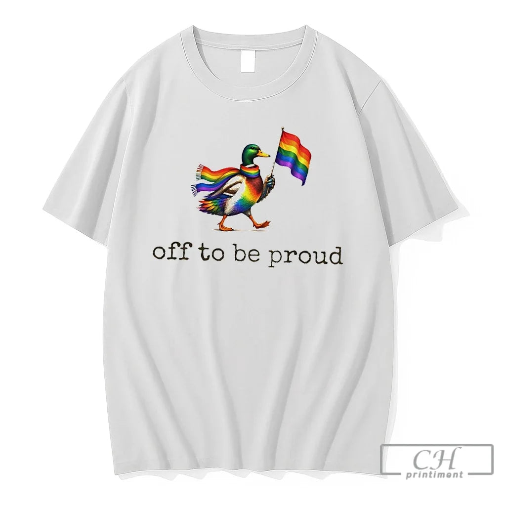 Premium Rainbow Duck Animal Flag Off To Be Proud Lgbt Unisex , , , Long Sleeve Tee