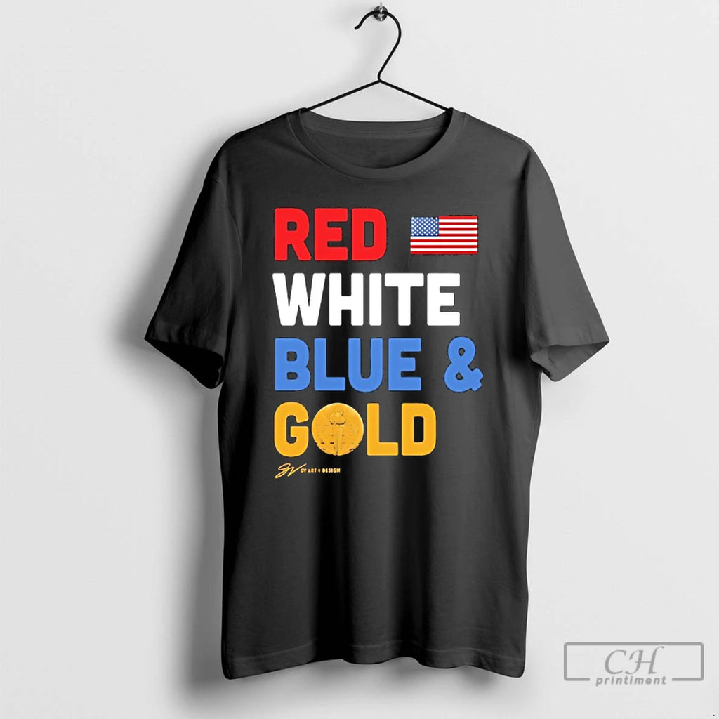 Premium Red White Blue And Gold Team Usa Win Olympics Forever 2026 T Shirts Sweater