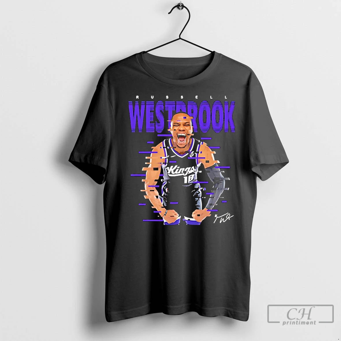 Premium Russell Westbrook Flexing Sacramento Kings