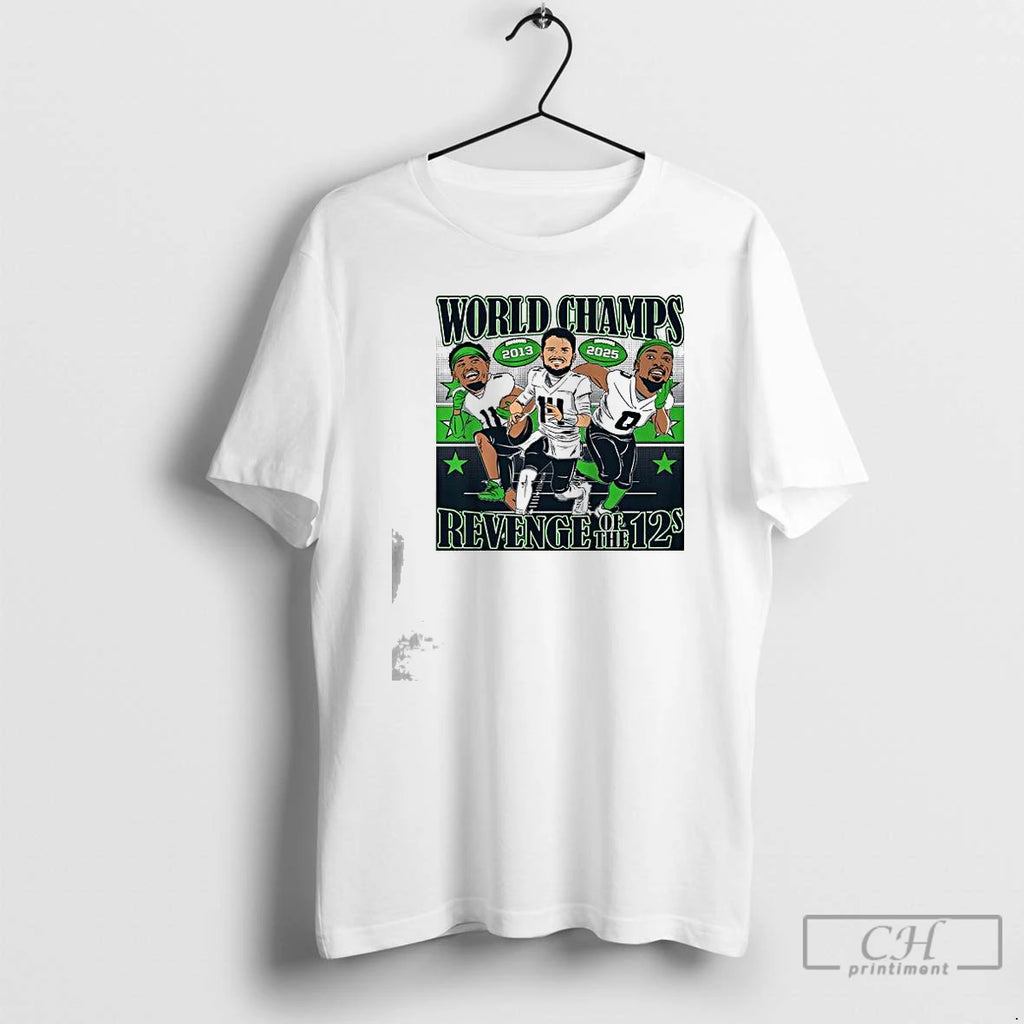 Premium Sam Darnold Jaxon Smith Njigba Demarcus Lawrence World Champions Caricatures