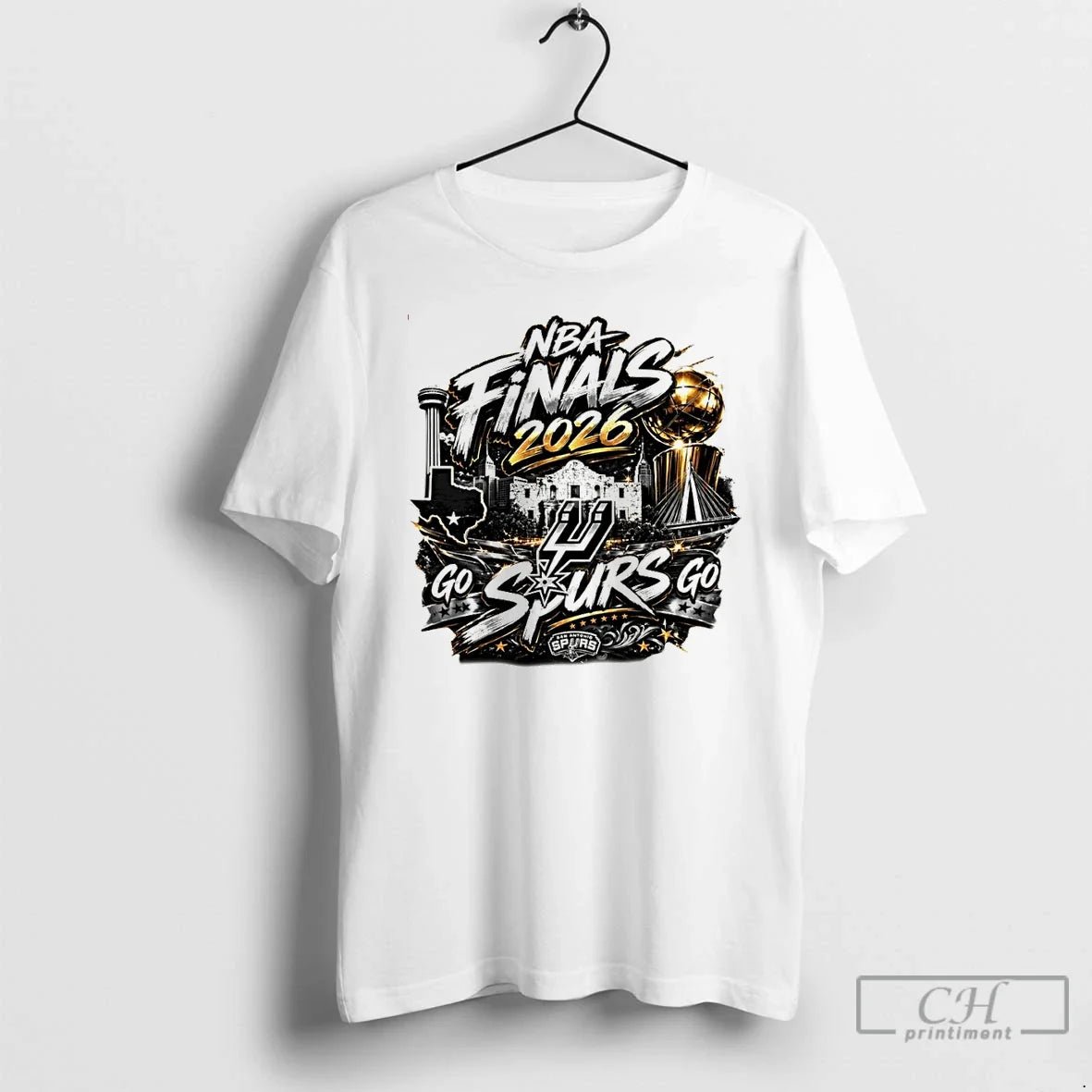 Premium San Antonio Spurs Basketball Go Spurs Go Nba Finals 2026 Trophy Vintage T Shirts Unisex , , , Long Sleeve Tee