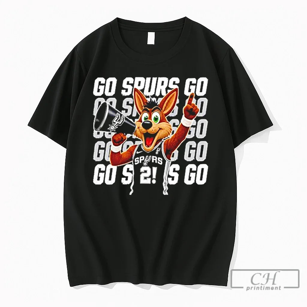 Premium San Antonio Spurs Mascot The Coyote Apparel With Go Spurs Go T Shirts Sweater Unisex , , , Long Sleeve Tee