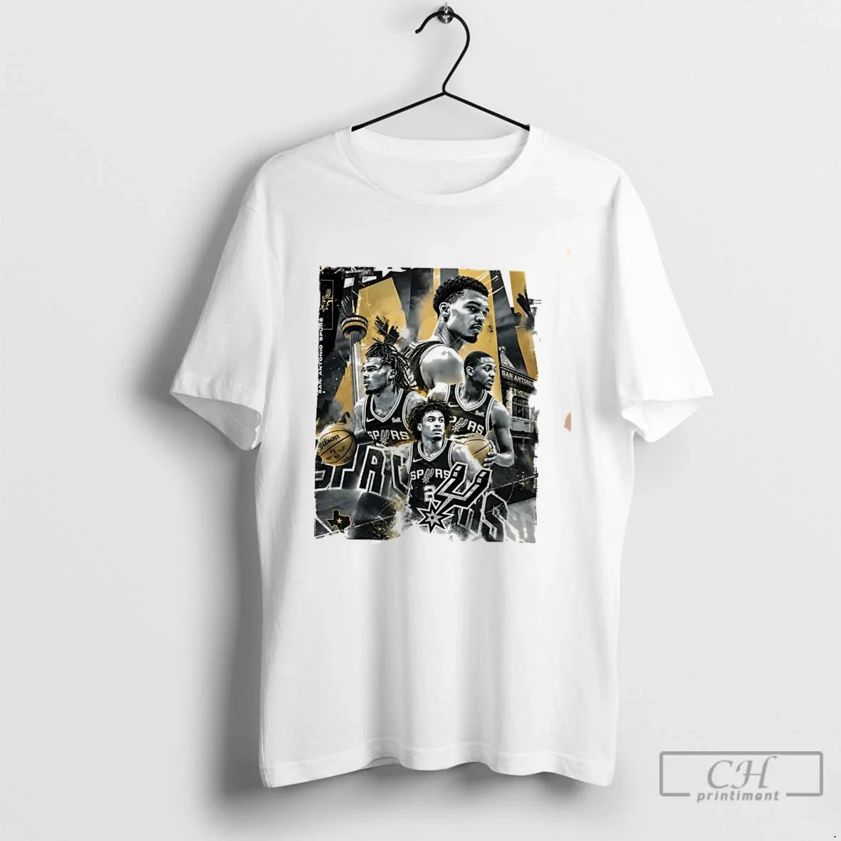 Premium San Antonio Spurs Players Collage 2026 Nba Finals Graphic Tee Unisex , , , Long Sleeve Tee