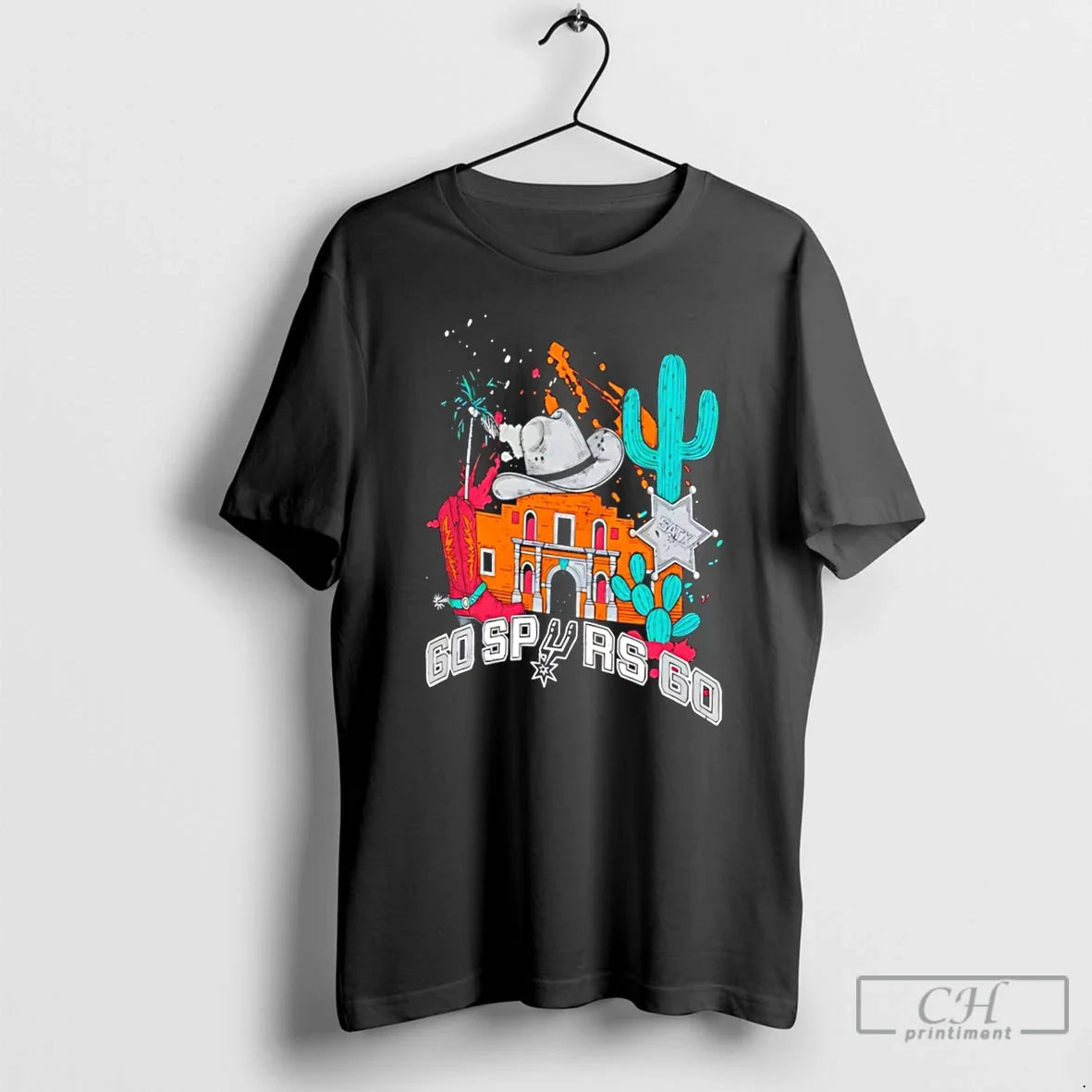 Premium San Antonio Spurs Remember The Spurs Colorful Alamo Graphic Tee Unisex , , , Long Sleeve Tee