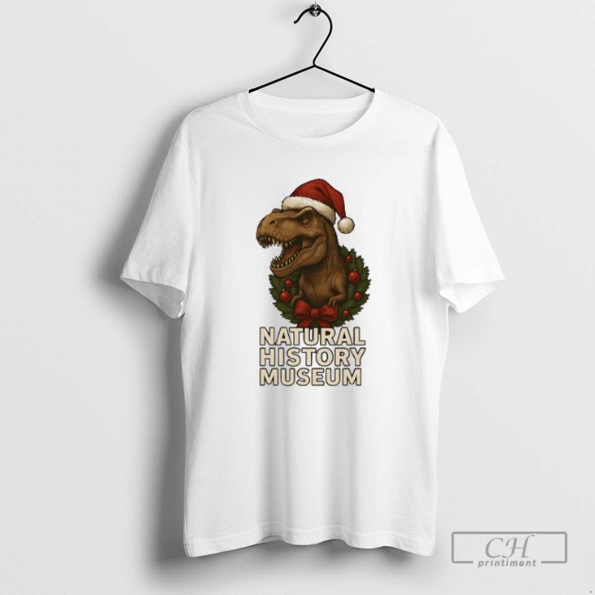 Premium Santa Dinosaur Natural History Museum Christmas Shirt Sweater