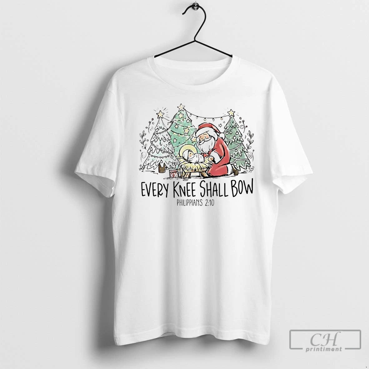 Premium Santa Every Knee Shall Bow Philippians 2 10 Christmas