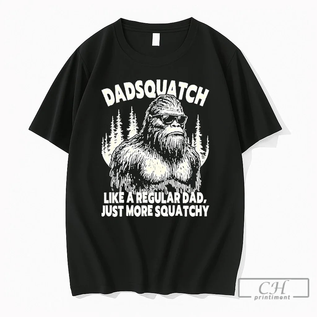 Premium Sasquatch Bigfoot Dadsquatch Like A Regular Dad Just More Squatchy Unisex , , , Long Sleeve Tee