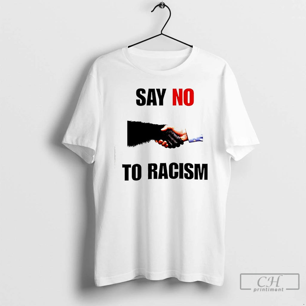 Premium Say No To Racism Bigfoot And Human