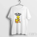 Premium Say That Again Cartoon Duck Holding Knife Tee Unisex , , , Long Sleeve Tee