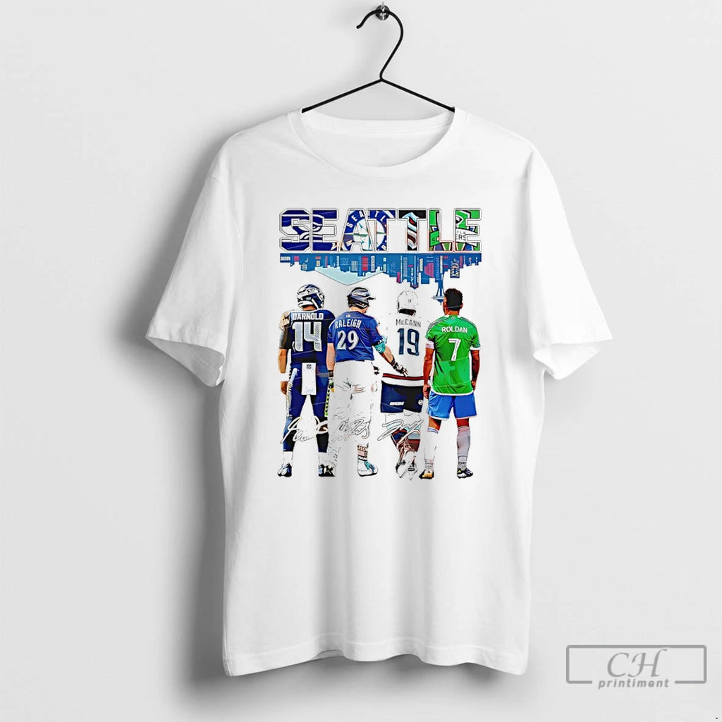 Premium Seattle Legends Sports Mix Roldan City Skyline Signatures