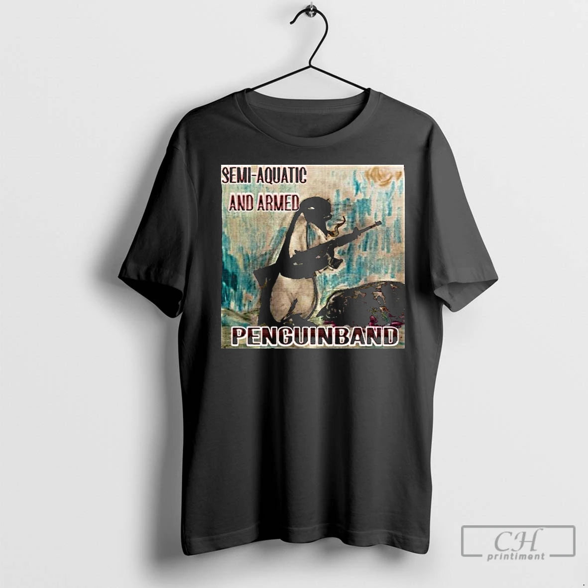 Premium Semi Aquatic And Armed Penguin Band Long Sleve