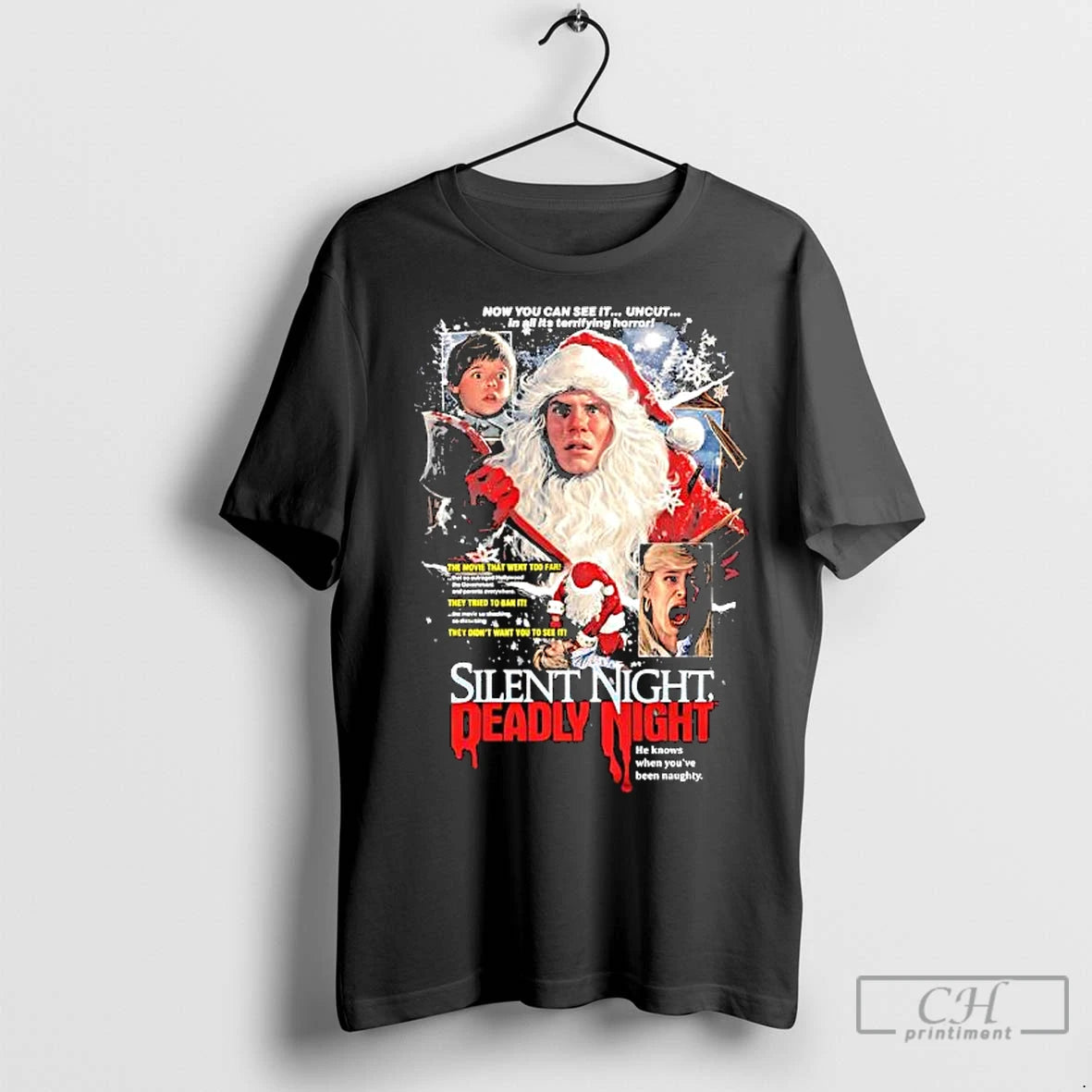 Premium Silent Night Deadly Night Unholy Night Santa Suit Graphic