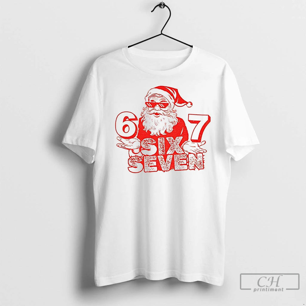 Premium Six Seven Santa Thug Life Sunglasses 6 7 Meme Christmas