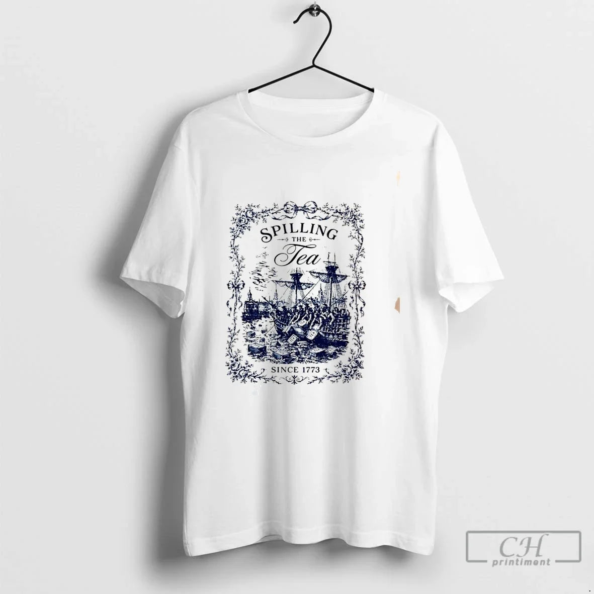 Premium Spilling The Tea Since 1773 Tee Unisex , , , Long Sleeve Tee