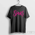 Premium Spurs Neon Pink Heart Logo Spurs Basketball Unisex , , , Long Sleeve Tee