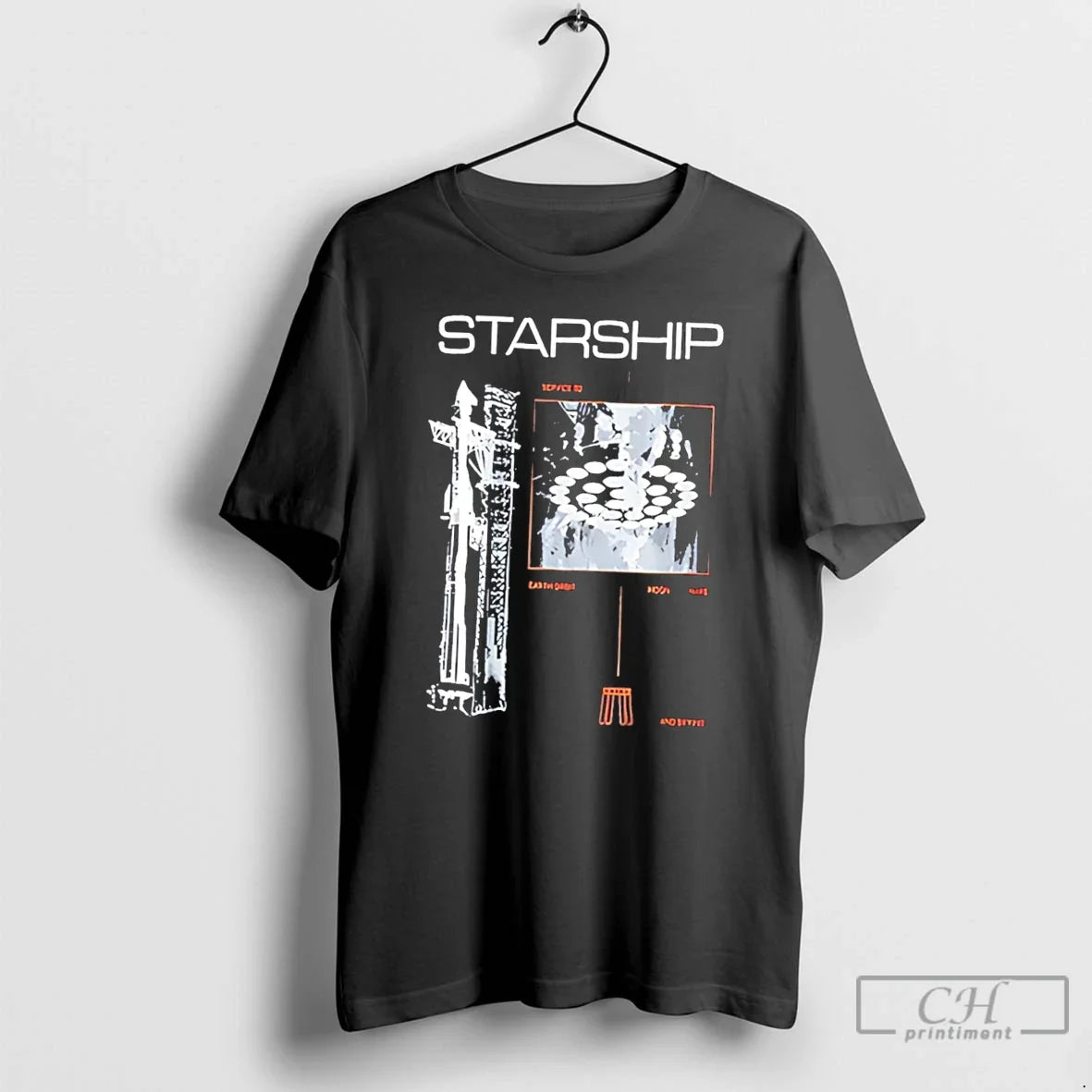 Premium Starship Graphic Vintage Tee Unisex , , , Long Sleeve Tee